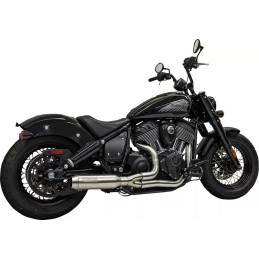 SYSTEME D'ÉCHAPPEMENTS 2EN1 BASSANI 4" OD CHROME INDIAN CHIEF 2021-25