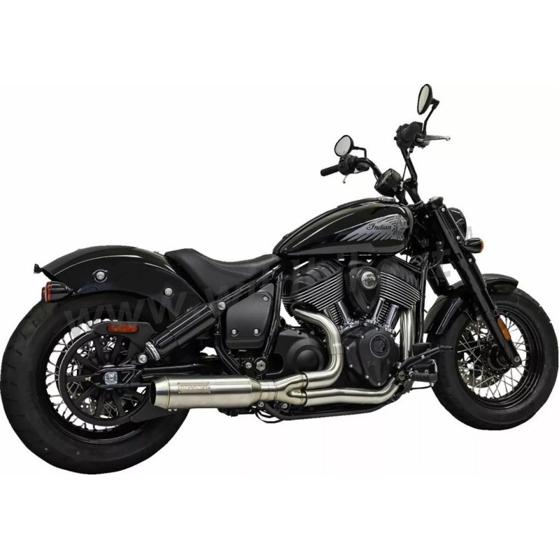 SYSTEME D'ÉCHAPPEMENTS 2EN1 BASSANI 4" OD CHROME INDIAN CHIEF 2021-2026