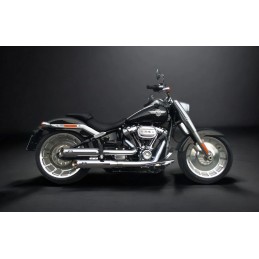 POTS D'ÉCHAPPEMENT MCJ RACE 90 2EN2 SLIP-ON APPROUVÉ EU HARLEY DAVIDSON SOFTAIL 2018-2024