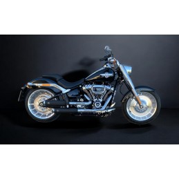 EXHAUSTS MUFFLERS MCJ RACE 90 2INTO2 SLIP-ON EU APPROVED HARLEY DAVIDSON SOFTAIL 2018-2024