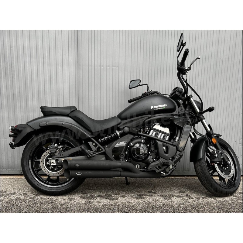 KOMPLETTER AUSPUFF MCJ 2IN 2 ROYAL 80 EU-ZULASSUNG SCHWARZ KAWASAKI VULCAN S 650 2021-24