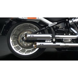 SCARICHI MARMITTE MCJ RACE 90 2IN2 SLIP-ON OMOLOGATI HARLEY DAVIDSON FXLRS LOW RIDER S 2020-2024