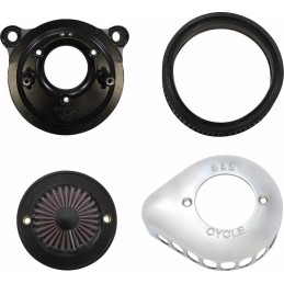 LUFTFILTER S&S AIR STINGER™ TEARDROP CHROM HARLEY DAVIDSON TWIN CAM 01-17