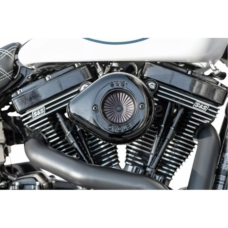 FILTRE A AIR S&S AIR STINGER™ TEARDROP NOIR BRILLANT HARLEY DAVIDSON TWIN CAM 01-17