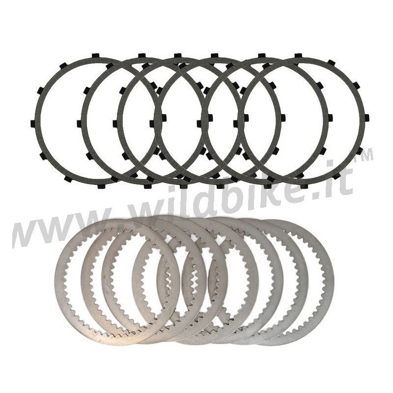 PIASTRE DISCHI FRIZIONE IN KIT FIBRA ARAMIDICA/ACCIAIO HARLEY DAVIDSON FLH FLT TOURING 1984-89