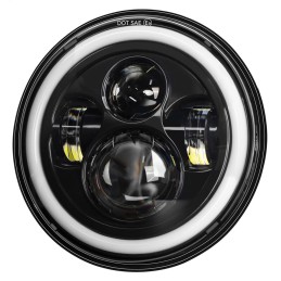 SCHEINWERFER KIT SCHWARZES LED ANGEL EYE FÜR HARLEY DAVIDSON FLH TOURING 1999-20