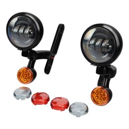 KIT CONVERSION D'ÉCLAIRAGE PHARE LED NOIR HARLEY DAVIDSON FLH TOURING 1999-20