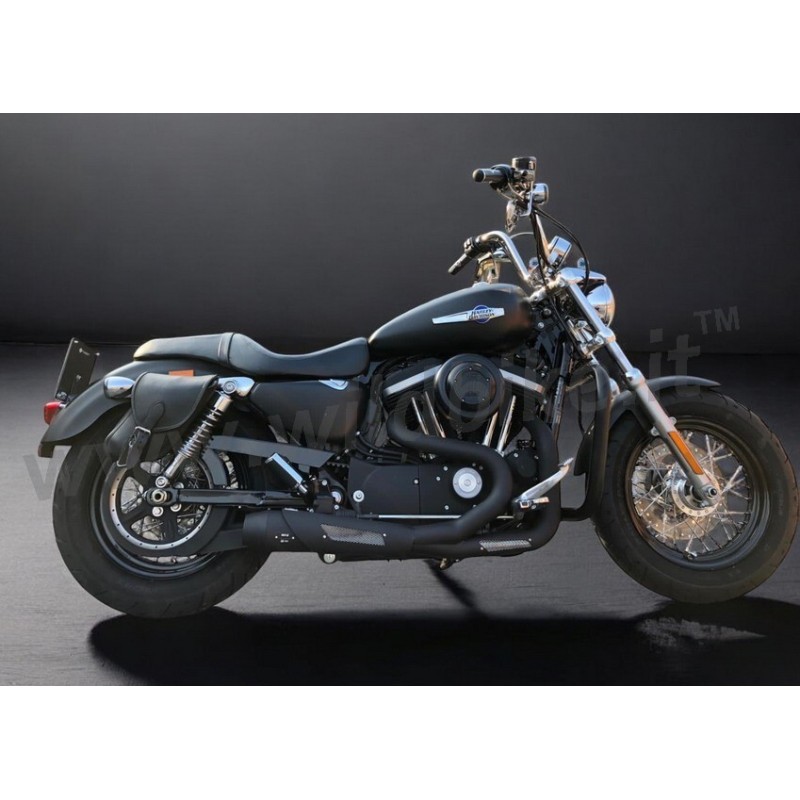 SYSTÈME D'ÉCHAPPEMENT MCJ 2IN1 MEGAPHONE RACE APPROUVÉ EU HARLEY DAVIDSON XL SPORTSTER 04-21