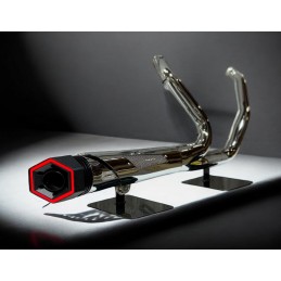 SYSTÈME D'ÉCHAPPEMENT MCJ 2IN1 MEGAPHONE RACE APPROUVÉ EU HARLEY DAVIDSON FXLRST LOW RIDER ST 2021-2024