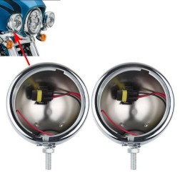 CALOTTE ALLOGGIAMENTI CROMATI PER FARETTI 4-1/2" 110 MM HARLEY DAVIDSON