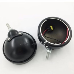 BLACK HOUSING CAPS FOR 4-1/2" 110 MM SPOTLIGHTS HARLEY DAVIDSON