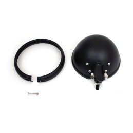 HEADLIGHT HOUSING SHELL FLAT BLACK BOTTOM MOUNT 5-3/4" 145 MM MOTORCYCLE