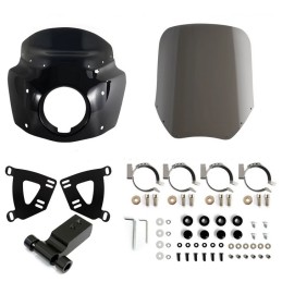 PARE-BRISE CARÉNAGE CLUB STYLE 15" FUMÉE HARLEY DAVIDSON FXLR SOFTAIL LOW RIDER 2018-20FXLR SOFTAIL LOW RIDER 2018-20