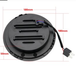 CORPS DE PHARE LED 7" APPROUVÉ EU NOIR HARLEY DAVIDSON FLH FLT TOURING 94-17