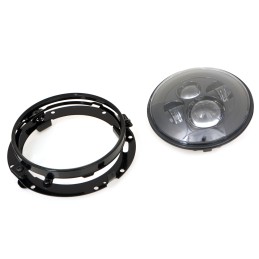 BLACK LED HEADLIGHT BODY 7" EU APPROVED HARLEY DAVIDSON FLH FLT TOURING 94-17