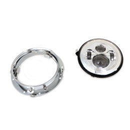 PARABOLA CORPO FARO ANTERIORE A LED 7" OMOLOGATO CROMATO HARLEY DAVIDSON FLH FLT TOURING 94-17