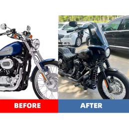 PARABREZZA CUPOLINO CLUB STYLE 15" HARLEY DAVIDSON XL SPORTSTER 2004-21