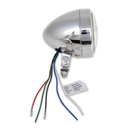 PHARE 4.5" 110 MM APPROUVEE EU CHROME HARLEY DAVIDSON ET CUSTOM MOTO