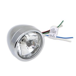 PHARE 4-1/4" 108 MM APPROUVEE EU CHROME HARLEY DAVIDSON ET CUSTOM MOTO