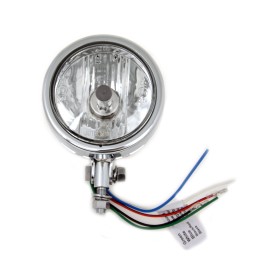 FARO FANALE 4-1/4" 108 MM OMOLOGATO CROMATO MOTO CUSTOM E HARLEY DAVIDSON