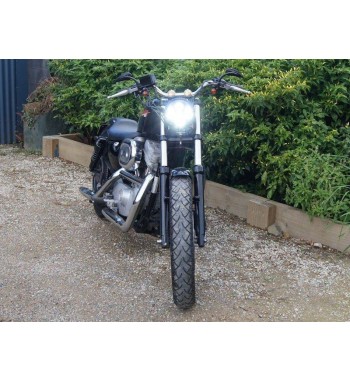 FARO FANALE ANTERIORE CREE LED BATES 5.75" 145 MM NERO OPACO PER MOTO E HARLEY DAVIDSON