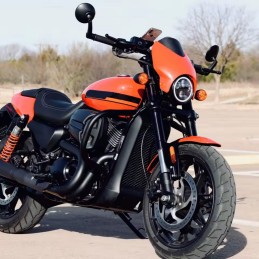 SCHEINWERFER MATT SCHWARZ 5.75" 145 MM LED ANGEL EYE FÜR MOTORRAD UND HARLEY DAVIDSON