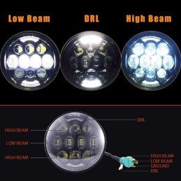 SCHEINWERFERKÖRPER 12 LED EMC FRONT EU GENEMIGHT SCHWARZ SUPERLIGHT MOTORRAD