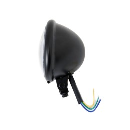 HEADLIGHT FLAT BLACK 5.75" 145 MM 12 LED SUPERLIGHT EMC EU APPROVED MOTORCYCLE AND HARLEY DAVIDSON