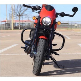 SCHEINWERFER MATT SCHWARZ 5.75" 145 MM LED ANGEL EYE FÜR MOTORRAD UND HARLEY DAVIDSON