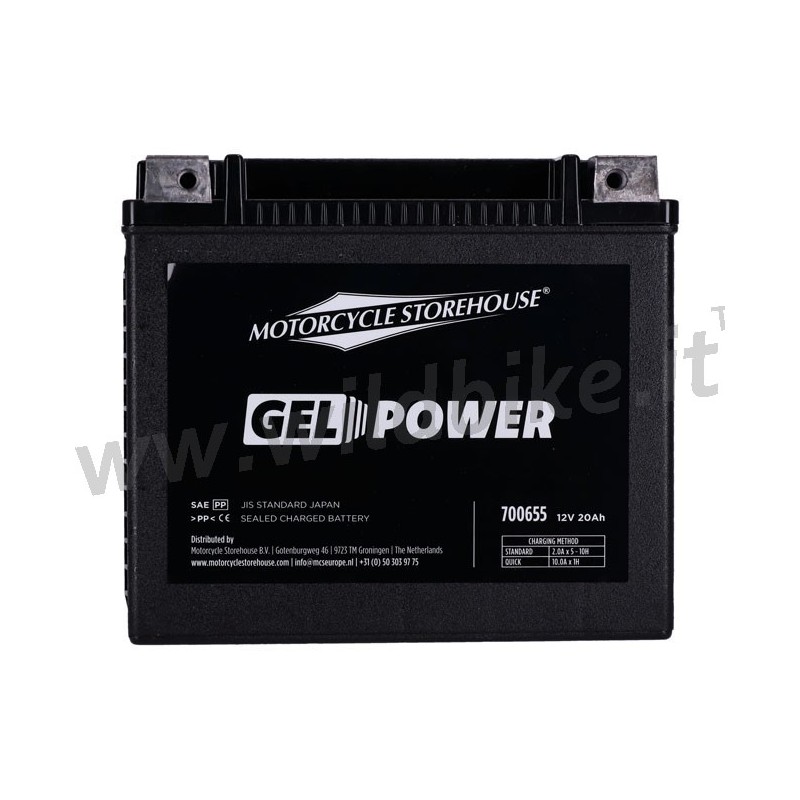 BATTERY HIGH PERFORMANCE GEL 12V 20 AH 360 CCA HARLEY DAVIDSON SOFTAIL 2018-25