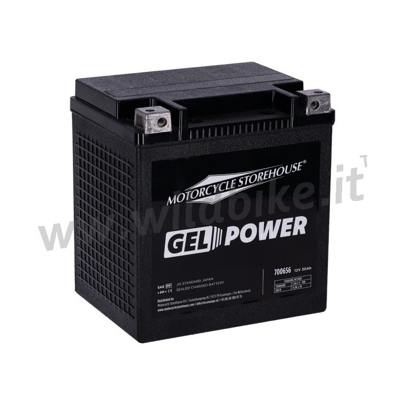 BATTERY HIGH PERFORMANCE GEL 12V 30 AH 416 CCA HARLEY DAVIDSON FLH FLT TOURING 2017-24