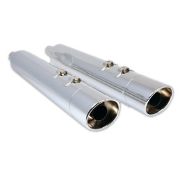 SLIP-ON MUFFLERS SLIP-ON 4" SLASH DOWN CHROME HARLEY DAVIDSON FLH/FLT TOURING 95-16