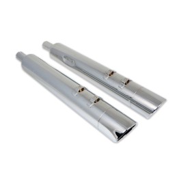 SLIP-ON MUFFLERS SLIP-ON 4" SLASH DOWN CHROME HARLEY DAVIDSON FLH FLT TOURING 1995-2016