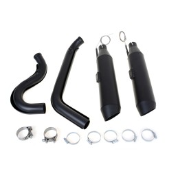 SYSTÈME D'ÉCHAPPEMENTS MCJ 2EN2 BIG SHORT 90 APPROUVÉ EU HARLEY DAVIDSON FXD DYNA 06-17