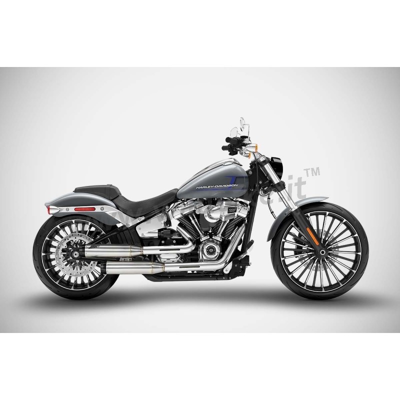 POT D'ÉCHAPPEMENT 2EN2 SLIP-ON ZARD SUPERPOSÉ INOX HARLEY DAVIDSON FXBR SOFTAIL BREAKOUT 2018-25
