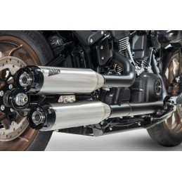 POT D'ÉCHAPPEMENT 2EN2 SLIP-ON ZARD SUPERPOSÉ INOX HARLEY DAVIDSON FXBR SOFTAIL BREAKOUT 2018-25