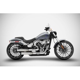POT D'ÉCHAPPEMENT 2EN2 SLIP-ON ZARD SUPERPOSÉ INOX HARLEY DAVIDSON FLFB SOFTAIL FAT BOY 2018-25