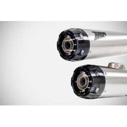 EXHAUSTS MUFFLERS 2INTO2 SLIP-ON ZARD OVERLAPPED INOX HARLEY DAVIDSON FXLRST LOW RIDER ST 2022-24