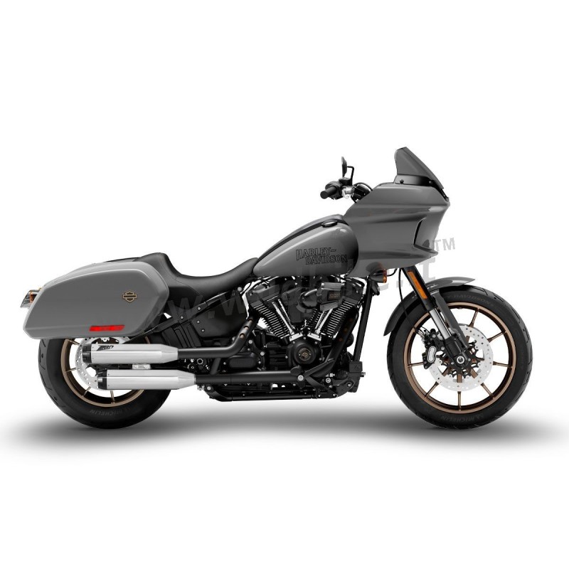 AUSPUFF 2IN2 SLIP-ON ZARD ÜBERLAPPT POLIERT HARLEY DAVIDSON FXLRST LOW RIDER ST 2022-24