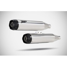 POT D'ÉCHAPPEMENT 2EN2 SLIP-ON ZARD SUPERPOSÉ POLI HARLEY DAVIDSON FXLRST LOW RIDER ST 2022-24