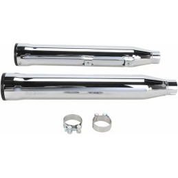 SCARICHI TERMINALI COBRA SLIP ON 3" RPT CROMATI HARLEY DAVIDSON FLSTFBS 1800 SOFTAIL FAT BOY S 2016-17