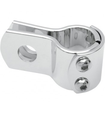 MORSETTO STAFFA UNIVERSALE CROMATA 1 1/8" PER TUBI E TELAI MOTO