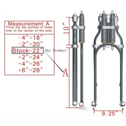 FORCELLA ANTERIORE COMPLETA SPRINGER A MOLLE WISHBONE CROMATA STOCK HARLEY DAVIDSON XL SPORTSTER 04-21