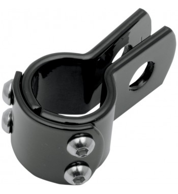 MORSETTO STAFFA UNIVERSALE NERA 1" ( 25,4 MM.) PER TUBI E TELAI MOTO