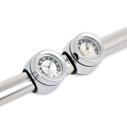 SET UHR UND THERMOMETER UNITECH H-M CHROM LENKER CUSTOM MOTORRAD UND HARLEY-DAVIDSON