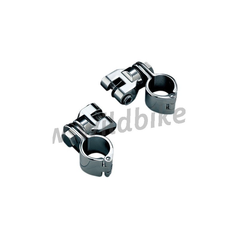 ATTACCHI MORSETTI PEDANE CROMATI 1,5 " PER TUBI PARAMOTORE