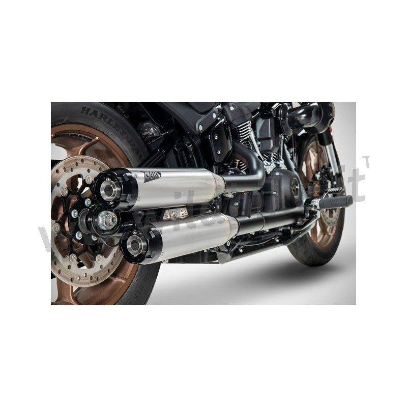 POT D'ÉCHAPPEMENT 2EN2 SLIP-ON ZARD SUPERPOSÉ INOX HARLEY DAVIDSON SOFTAIL 2018-24