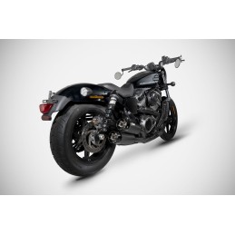 BLACK EXHAUST SYSTEM 2-INTO-2 ZARD EU APPROVED HARLEY DAVIDSON RH 975 NIGHTSTER ABS 2022-25