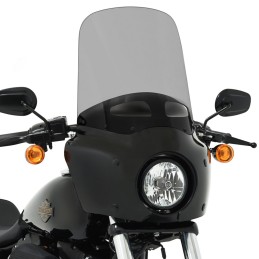 WINDSCHUTZSCHEIBE SUPERIOR 17" 43 CM SCHWARZ GERÄUCHERT BELÜFTET FÜR ROAD WARRIOR FAIRING