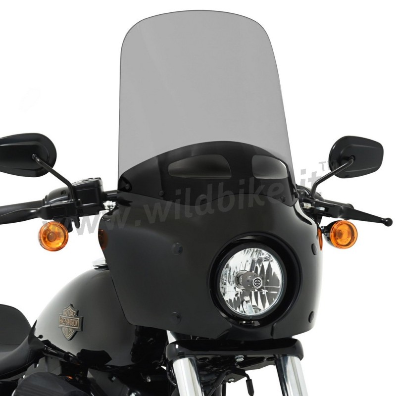WINDSCHUTZSCHEIBE SUPERIOR 17" 43 CM SCHWARZ GERÄUCHERT BELÜFTET FÜR ROAD WARRIOR FAIRING